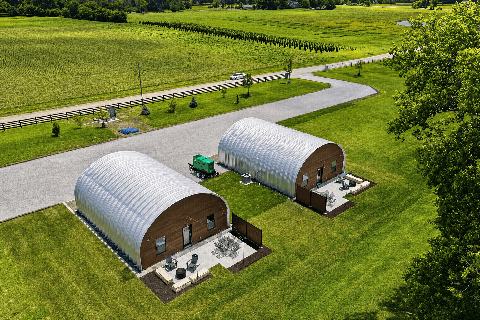 (43MO) Blue Cedar Landing Airport – Twin Domes on the Runway